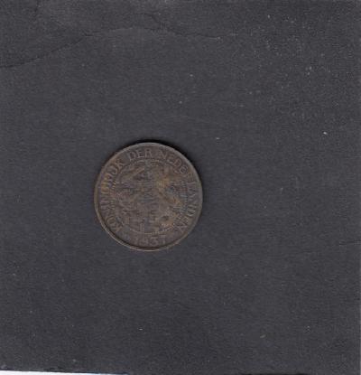 Beschrijving: 1 Cent WILHELMINA 